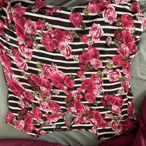 Flower see through shirt